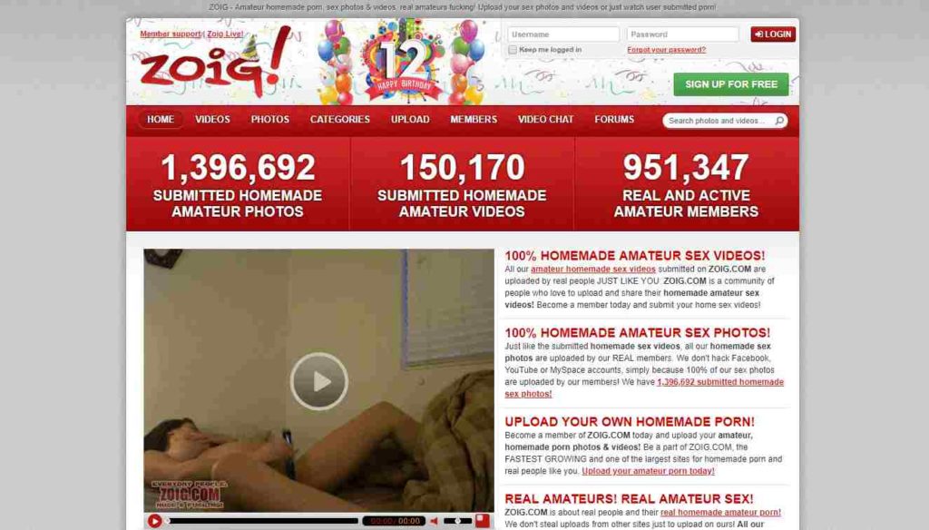 Homemade Porn Youtube - Zoig & 29+ Best Amateur Porn Sites Like Zoig.com - The Porn Guy!